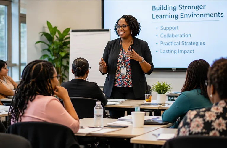 An educator leading a professional development workshop